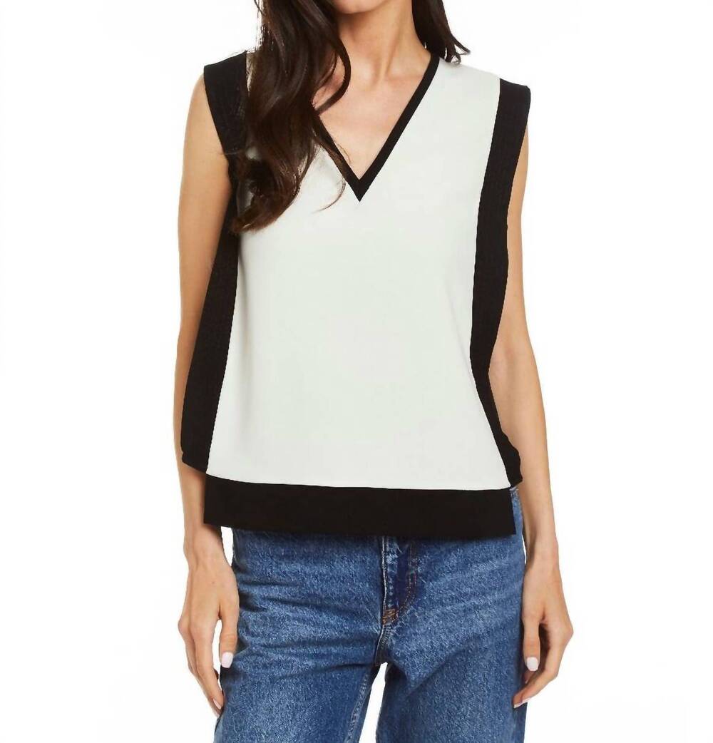 NEW DREW raquel top in black/white